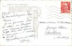 Paris MODERN CARD Eiffel Tower crowns Arc de Triomphe Coeur Montmarte Our Lady