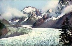 Savoy MODERN CARD sea of ice and large Jorasses