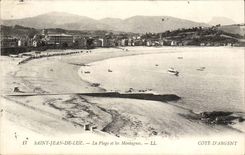 Saint Jean de Luz CPA the beach and mountains
