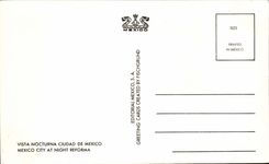 Mexico Mexico City MODERN CARD Vista Nocturna Ciudad of Mexico City Mexico City city At night