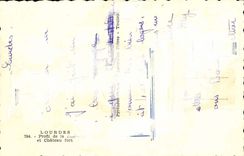 Lourdes MODERN CARD Profile of the basilica and strong castle