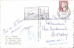 Lourdes MODERN CARD the miraculous cave