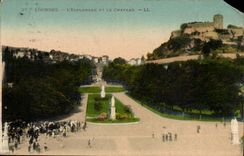Lourdes CPA the esplanade and the castle
