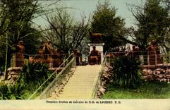 Martyrdom of Lourdes CPA First station of the ND martyrdom of Lourdes