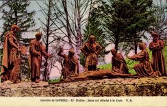 Martyrdom of Lourdes CPA 11th Jesus station is fastener with the Cross