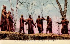 Martyrdom of Lourdes CPA 10th Jesus station is skin of his clothing