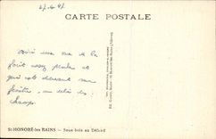 Saint Honore les Bains CPA Under wood with Defends