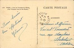 Paris CPA Arc de Triomphe of star