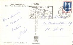 Saint Jean de Luz MODERN CARD Overall picture of the beach