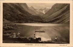 The Pyrenees CPA the Lake Gaube (ass donkey)