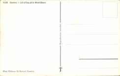 Switzerland CPA Geneva Jet of water and Mont Blanc