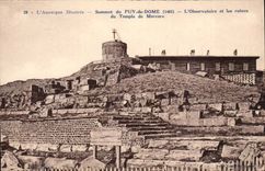 Summit of Puy de Dome CPA the observatory and ruins of the Mercury temple