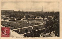 Paris CPA Jardin des Tuileries (Tour Eiffel)