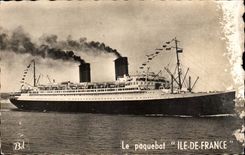 CPA Steamer Ile de France