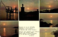 MODERNES KARTE Randmeer zum der Sonne auf dem Mass niederzulegen