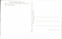 Angouleme MODERN CARD Town hall Tower of Valois and Tour of Lusignan