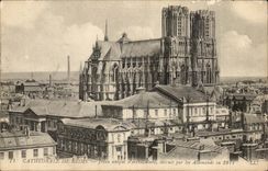 Kathedrale von einzelnem Reims CPA Joyau der Architektur zerstort durch Deutschen