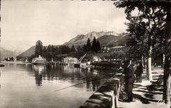 Evian les Bains MODERN CARD Edges of the lake and quay Baron de Blonay