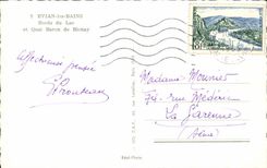 Evian les Bains MODERN CARD Edges of the lake and quay Baron de Blonay