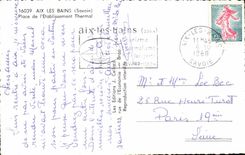 Aix-les-Bainsmoderner KARTE Ort der hydropathischen Einrichtung