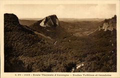 Auvergne CPA thermal Road Rocks Tullieres and Sanadoire
