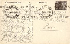 Luchon Superbagneres CPA the large hotel H Martin architect