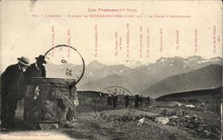 Luchon CPA Plate of Superbagneres the table of observation