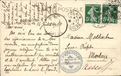 Luchon CPA Plate of Superbagneres the table of observation