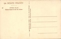 Galerie Nimes-CPA welche die Wendung von der Arena macht