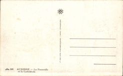 Auxerre CPA the footbridge and the cathedral