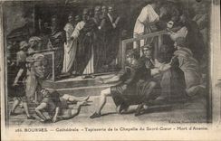 Bourges CPA Cathedral Tapestry of the vault of the Sacring Dead Heart of Ananie