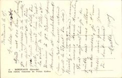 Bordeaux CPA Roman ruins of the Galien palate