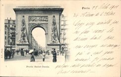 Paris CPA Gate of Saint Denis