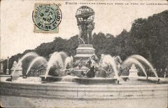 Paris CPA cArpeaux Fountain in the park of Luxembourg