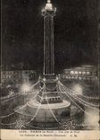 Paris night CPA a festival of night the column of the Bastille illuminee