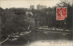 Paris CPA Chaumont Hillocks a corner of the lake