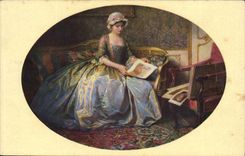 CPA V Schramm Kunstgenuss (young woman)