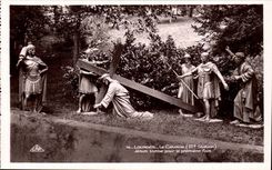 Lourdes CPA the martyrdom (3rd station) Jesus fall for the first time