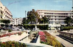 Juan Pines MODERN CARD a corner of the garden and the town hall