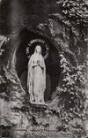 Lourdes ND CPA Statue of Lourdes in the cave