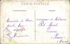 Lourdes ND CPA Statue of Lourdes in the cave