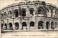 Nimes CPA der Arena gesehene External (westliches Mass)