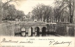 Kanal Nimes-CPA des Brunnens