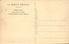 Garten Nimes-CPA des Gesamtabbildung Brunnens der romischen Bader