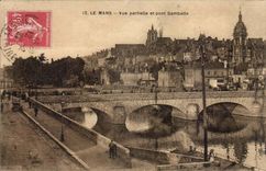 Mans CPA Seen partial and Gambetta bridge