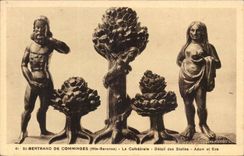St Bertrand de Comminges CPA the cathedral Detail of the Stalls Adam and Eve