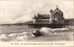 Nice CPA the pier walk by a heavy swell Gulls