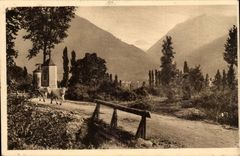 Argeles CPA Road of Beaucens (bottom gorges with Cauterets)