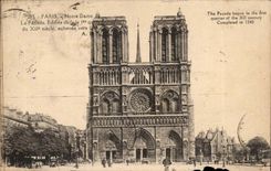 Paris CPA Notre Dame La facade 
