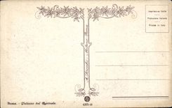 Italie Italia Roma CPA Palazzo del Aquirinale